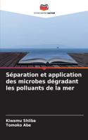 Séparation et application des microbes dégradant les polluants de la mer