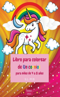 Libro para colorear de unicornios para niños de 4 a 8 años
