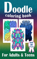 Doodle Coloring Book For Adults & Teens