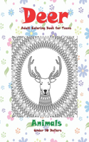 Adult Coloring Book for Teens - Animals - Under 10 Dollars - Deer