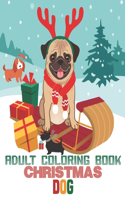 Adult Coloring Book Christmas Dog