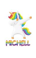 Michell: Michell 6x9 Journal Notebook Dabbing Unicorn Rainbow