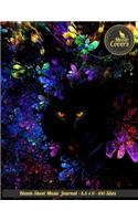 Meow Covers Blank Sheet Music Journal - 8.5 X 11 - 100 Sites