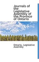 Journals of the Legislative Assembly of the Province of Ontario