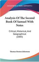 Analysis of the Second Book of Samuel with Notes: Critical, Historical, and Geographical (1885)