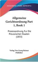 Allgemeine Gerichtsordnung Part 1, Book 1
