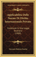 Applicabilita Delle Norme Di Diritto Internazionale Privato