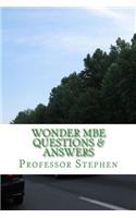 Wonder MBE Questions & Answers: No More Multi Bar Tears in Law School: No More Multi Bar Tears in Law School