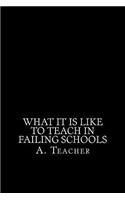 What It Is Like To Teach In Failing Schools: A Memoir, an Inquiry, and a Critique(English)