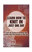 Learn How to Knit in Just One Day: Learn the Basics of Knitting and Create Your First Project in One Day