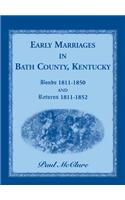 Early Marriages in Bath County, Kentucky