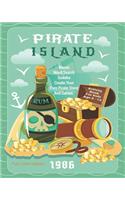 Pirate Island 1986 Activity Book For Kids Age 6- 12