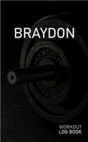 Braydon: Blank Daily Workout Log Book - Track Exercise Type, Sets, Reps, Weight, Cardio, Calories, Distance & Time - Space to Record Stretches, Warmup, Coold