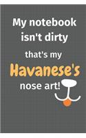 My notebook isn't dirty that's my Havanese's nose art: For Havanese Dog Fans