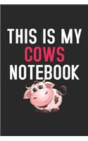 This Is My Cows Notebook: Cows Lovers Girl Funny Gifts Dot Grid Journal Notebook 6x9 120 Pages