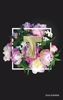 T 2020 Planner: Weekly + Monthly View - Floral Monogram Letter - 6x9 in - 2020 Calendar Organizer with Bonus Dotted Grid Pages + Inspirational Quotes + To-Do Lists(9 Personalized Planners)