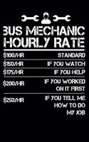 Bus Mechanic Hourly Rate: Personal Planner 24 month 100 page 6 x 9 Dated Calendar Notebook For 2020-2021 Academic Year