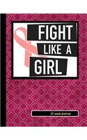 Fight Like a Girl: Breast Cancer Survivor Gift planner / organizer / to do list / journal / 104 pages / checklist / notes