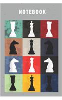 Notebook: Notebook for Chess Lover Journal For Chess Fan who favor chess Blank Lined Ruled 6x9 110 Pages Diary for Girls Gift for man(4 Chess Lover Journal Notebook)
