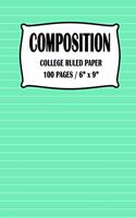 Composition College Ruled Paper Notebook
