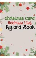 Christmas Card Address List Record Book