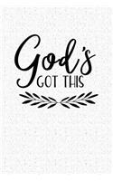 God's Got This: A 6x9 Inch Matte Softcover Notebook Journal with 120 Blank Lined Pages and an Uplifting Faith Cover Slogan