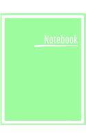 Notebook: College Ruled, Lined, Notebook for School, Work, 1 Subject, Sea Green, Soft Cover