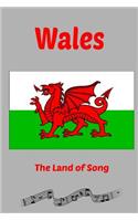 Wales the Land of Song: Welsh Flag Dragon Notebook Homework Book Notepad Notebook Composition Jotter and Journal Diary Planner Gift