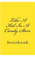 Like A Kid In A Candy Store: Notebook, 150 lined pages, softcover, 6 x 9