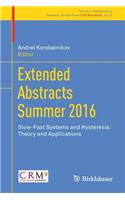 Extended Abstracts Summer 2016