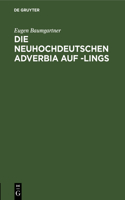 Die Neuhochdeutschen Adverbia Auf -Lings