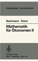 Mathematik Für Ökonomen II