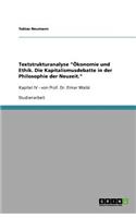 Textstrukturanalyse Ökonomie und Ethik. Die Kapitalismusdebatte in der Philosophie der Neuzeit.