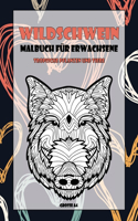 Malbuch für Erwachsene - Grosse A4 - Tropische Pflanzen und Tiere - Wildschwein