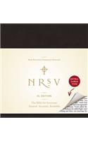NRSV, XL Edition, Bonded Leather, Black