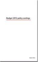 Budget 2012 policy costings