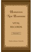 Hopkinton, New Hampshire, Vital Records, Volume 1