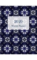 2020 Weekly Planner: Blue Star Pattern, Large Combined Week per Page Diary, Month at a Glance, plus Journal or Notebook Pages. Jan 2020-Dec 2020