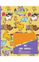 Dot Grid Journal: Funny Playful Cats Dot Grid paper Notebook / Journal to write in 120 pages (8.5x11 Inch).