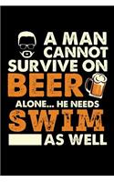 A Man Cannot Survive On Beer Alone He Needs Swimming As Well