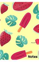 Notes: Fun Summer Fruit Treat Journal Notebook 6x9