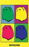 Composition Notebook: Pop Art Guinea Pig Design College Ruled Writing Book