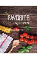 My Favorite Recipes Cookbook Journal