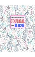 Draw and Write Journal for Kids: Cute Unicorn Matte Cover Design for Drawing, Creative Writing, Doodling, Creating Your Own Story, Illustration Book and Diary (Perfect Gift for Kids
