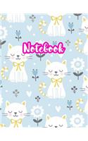 Notebook: Cute Blank Lined Journal Large 8.5 x 11 Matte Cover Design with Ruled White Paper Interior (Perfect for School Notes, Girls and Boys Diary, Kids Wri