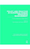 Policy and Practice in European Human Resource Management