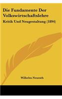 Die Fundamente Der Volkswirtschaftslehre