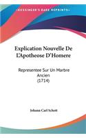 Explication Nouvelle de L'Apotheose D'Homere