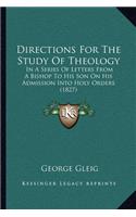 Directions For The Study Of Theology