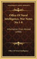 Office Of Naval Intelligence, War Notes No 1-8